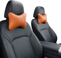 Car Pillow for Driving Seat Soft Leather Headrest Neck Support 2PCS