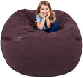 Big Joe Fuf 5Ft Oversized Foam Bean Bag Chair with Removable Cover for Kids, Teens, Adults, Merlot Cloudweave, 5 Foot Large Reading and Gaming Seat