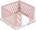 PATIKIL Sticky Note Holder, 4x4 Metal Note Dispenser for Classroom Home Office Desk Organizers Accessories Supplies, Pink