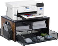 Printer Stand,Desktop Printer Stand with 2-Tier Storage Shelves