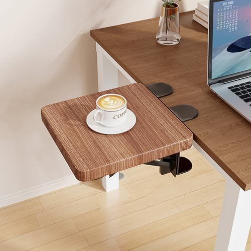 Brass,17.5 * 25,Ergonomics Desk Extender Tray, Clamp on Table Mount Arm Wrist Rest Shelf, Keyboard Drawer Tray, Computer Armrest Table Stand, 90° Foldable Computer Arm Rest for Desk