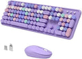 Colorful Wireless Keyboard and Mouse Combos, Purple Colorful