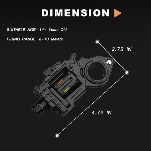 Metal Fidget Toys Adults Gun: Fidget Spinner Cool Fidget Toy for Men Stress Relief Spinner Ring for Finger Concentration Office Study Travel Gift for Man(Black)