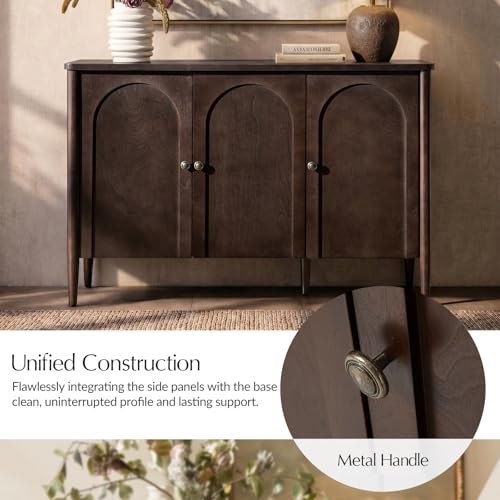 47" Arched Sideboard Buffet Cabinet with Storage, Auburn