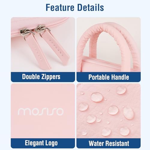 MOSISO Laptop Case 13.3 inch, 13-13.3 inch Laptop Sleeve, Pink