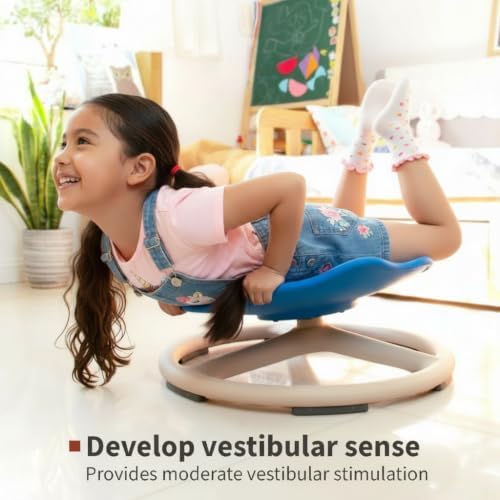 Kids Sensory Spinning Chair, Extra-Wide Anti-Tip Base 165 lb Capacity