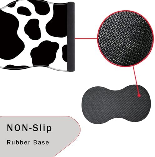Mouse Pad with Wrist Support + Desk Mat + Coaster 3 in 1 Set, XXL Large Gaming Mousepad Ergonomic Mouse Pads for Desk Computer Laptop Office,Cow Print