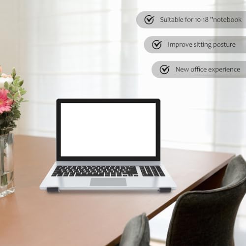 UKCOCO Aluminum Alloy Laptop Riser Holder with Stable Desk Support