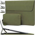 HYZUO 15 Inch Laptop Sleeve Case Bag with Adjustable Stand, Olive Green