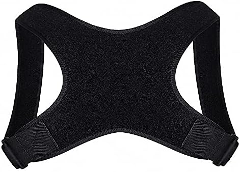 Posture Corrector Adjustable Back Support Belt Spine Back Shoulder Brace Support Belts Adult Invisible Hunchback Belts(B Black,L) (A Black,X-Large)