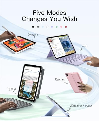 Inateck for iPad (A16) 11th/10th Gen Case with Keyboard, Ultralight 450g