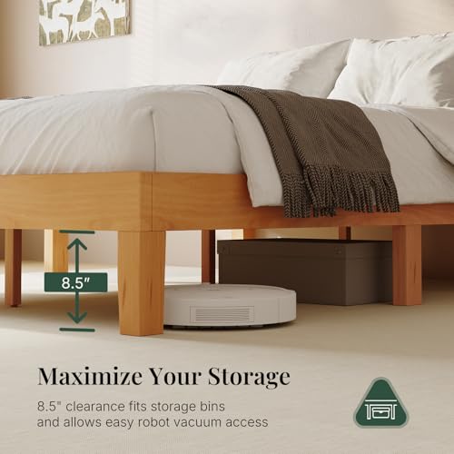 Queen Size Bed Frames, 12 Inch Height Wood Platform Bed Frame