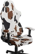 Animal Print Gaming Chair Cover Stretchable Game Chair Slipcovers with 2 Armrest Covers, Scratch-Proof Gamer Desk Chair Covers for Computer Office Seat