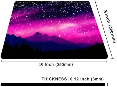 Purple Galaxy Nebula Universe Space Mountains Mouse pad,Personalized Design Mousepad Non-Slip Rubber Base Mouse Pads for Desk,Square Waterproof Non-Slip Rubber Base Mousepad for Office Laptop