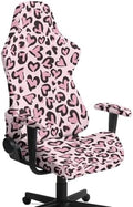 Leopard Print Chair Gaming Chair Covers,Stretchable Soft Non-Slip Easy to Install Gamer Chairs Cover with Armrest