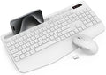 Wireless Keyboard and Mouse Combo - Full-Sized, Ergonomic Wrist Rest