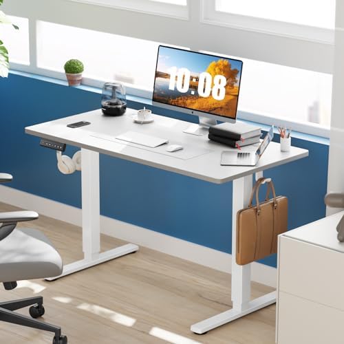 DUMOS 41 Inch Electric Standing Desk, Memory Adjustable Home Office Desk