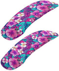Hibiscus Print Office Chair Armrest Slipcovers Set of 2, Monstera Palm Tree Leaves Print Chair Arm Covers for Office Chairs, Soft Stretchable Washable Computer Chairs Armrest Slipcovers