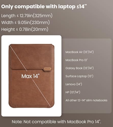 Nillkin 13 inch Laptop Sleeve with Stand (3-in-1), 2 Stand Modes, Brown