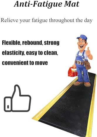 Anti Fatigue Mat Anti Static Rubber Work Mat Anti Slip Comfort Standing Mat Industrial Kitchen Floor Mat 20mm Thick(C,90x60 cm)