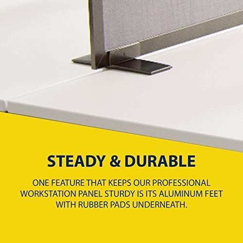 OBEX Acoustical Free Standing Privacy Screen, Cubicle Accessories Desk Privacy Panel, Desk Dividers for Office, Office Furniture Partitions Portable Sound Proof Dividers, 12" x 36", Graphite