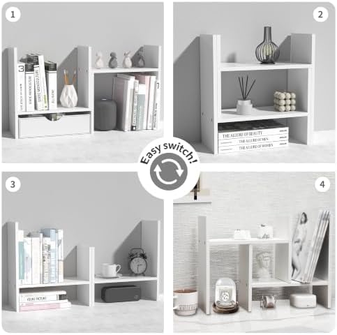 MASAKA B&W Adjustable Stackable Office Supplies Desk Organizer