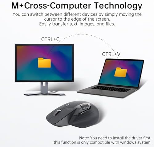 Rapoo MT760 Multi-Device Wireless Mouse, Bluetooth 5.0 and 2.4G Multi-Mode Connection, Up to 4 Devices, 11 Programmable Buttons, 4K DPI, 90 Days Battery Life, PC, Matte Black