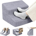 Foot Rest for Under Desk at Work,Ergonomic 2-Height Sponge Foot Stool for Office, Home,Sofa & Gaming Chair, Desk Accessories Footrest Cushion to Support Legs, Relax Ankles & Relieve Pain(B-Light gray)