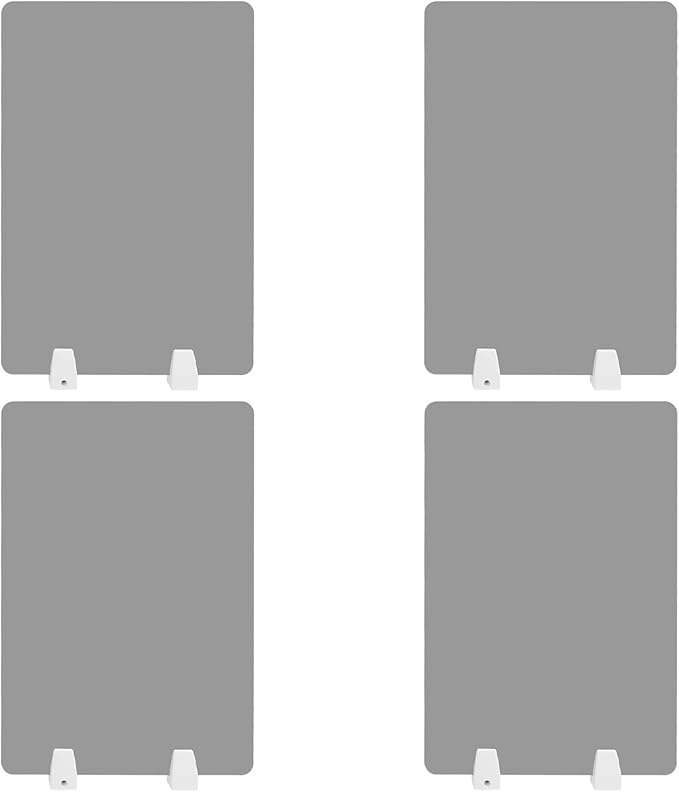 4PCS Desk Dividers Office Partitions, Privacy Desk Panel Protective, Acrylic Plexiglass Shield with Clamps for Offices Schools Call Centers - 23.6”L X15.8”W