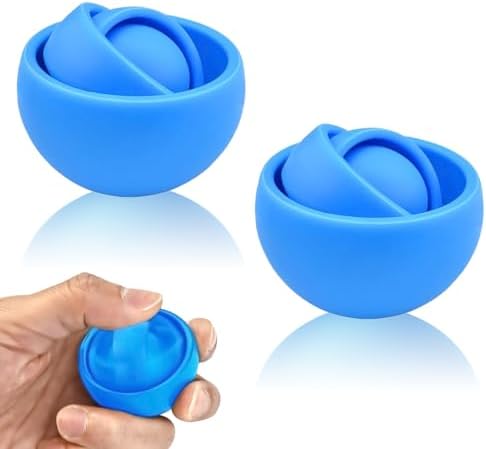 Fidget Toys Adults 2 PCs, Sensory Figette Spinner Anxiety Stress Relief Toys Quiet Fidgets Gyro for Autism ADHD Kids Gifts Cool Gadget Office Desk Toy Easter Basket Stuffers for Teen Boys