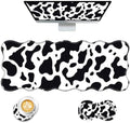 Mouse Pad with Wrist Support + Desk Mat + Coaster 3 in 1 Set, XL Large Gaming Mousepad Ergonomic Mouse Pads for Desk Computer Laptop Office,Cute Cow Print