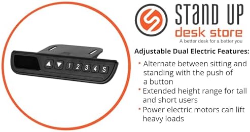 S STAND UP DESK STORE Triple Motor Electric L-Shaped Corner Standing Desk with EZ Assemble Frame (Black Frame/Teak Top, 71in W x 71 inch D