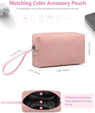 HYZUO 13 Inch Laptop Sleeve Case with Stand for MacBook Air, Pink