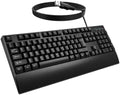 Wired Office Keyboard, Full Size 104 Key USB Computer Keyboard