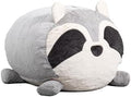 Big Joe Wild Things Foam Filled Animal Bean Bag Chair with Removable Cover, Rocky Raccoon Snugglepuff, Soft Faux Fur, 4 feet Big