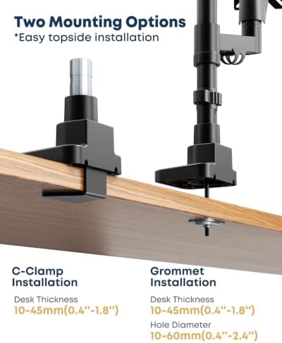 Vertical Dual Monitor Mount for 17-49 inch Ultrawide Screens