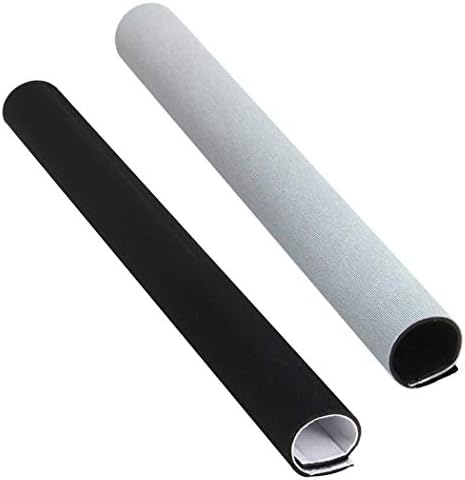 Electiduct 1.25" Neoprene Easy Cable Wrap with Hook and Loop Fastener Wire Manager Cord Protector - Reversible Black/White - 5 Feet