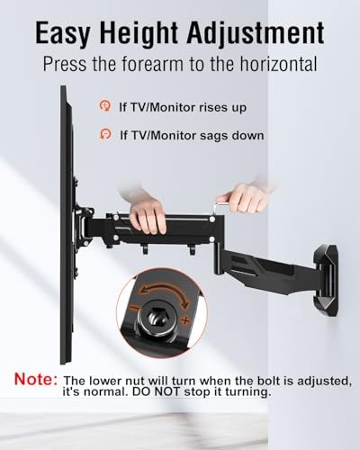 ELIVED Spring Arm TV Mount for 26-55" TVs, Max VESA 400x400, 66 Lbs Load