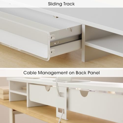 Fenge Monitor Stand with Acrylic Display Drawer for Figures & Collectibles