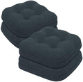 baibu 2-Layer Dining Chair Cushions, 4 Pack, 16.5 x 16.5 x 3.5 in,Navy Blue