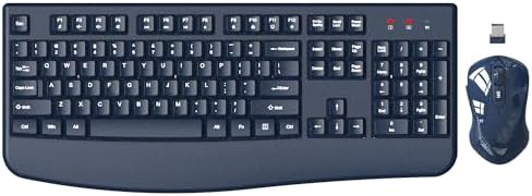 EDJO Wireless Keyboard and Mouse Combo, USB Plug & Play (Galaxy Blue)