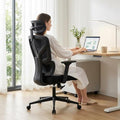 High Back Ergonomic Mesh Office Chair, 300LBS Heavy Duty Home Office Desk Chairs with Adjustable Lumbar Support,3D Armrest,Headrest, Comfortable Gaming Chair, Black