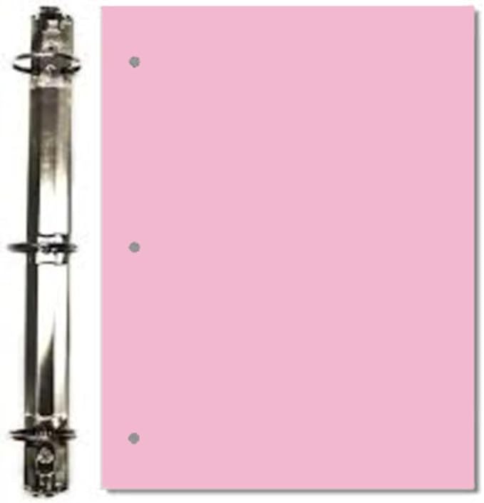 Copy And Printing Color Paper, 20 Lb. 3 Hole Punch 500 Sheets Per Ream. (Pink)