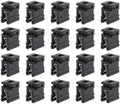 Heyous 20PCS 16x14x10mm Cable Tie Brackets Plastic Edge Mount Clip Fastener Organizer for Cord Organization