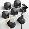 Cable Management Clips, 7-Pack Black Cord Organizers, Desktop Cable Holders Compatible with 0-8mm Wires