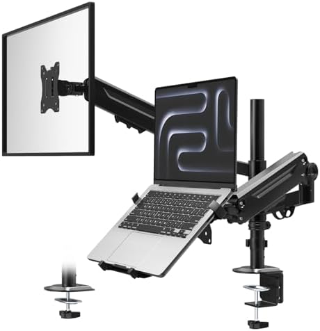 PUTORSEN Laptop Arm Mount for 17-35'' Monitors & 12-18'' Notebook