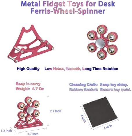 Desk Toys for Fidget Ferris-Wheel-Spinner: 4mins Kinetic-Spinning Cool-Gadgets, Cool-Stuff Thing Toy for Office School Home Man Women Christmas, Stress-Relief Game Gifts for Adult Teen Children Kid