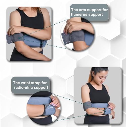 WC shoulder support brace arm slings shoulder immobilizer, youth shoulder brace- Shoulder stabilizer Compression Brace rotator cuff surgery sling, left-right arm sling-Size5 (46"-52")