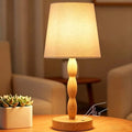 CASTLELIFE Rechargeable Cordless Table Lamp, 5000mAh Battery Powered Touch Desk Lamp, 3-Level & Stepless Dimmable Night Light, Portable Bedside Lamp for Bedroom, Outdoor, Bulb Included, Wood Grain