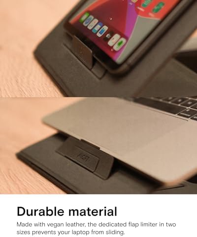 MOFT Folding Laptop Stand Lap Desk, Portable & Mini Computer Stand Laptop Desk for Travel and Home Office, Ergonomic Design with Adjustable Viewing Angles, Lightweight Computer Cooling Riser, Black